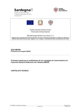 Capitolato tecnico [file] - Regione Autonoma della Sardegna