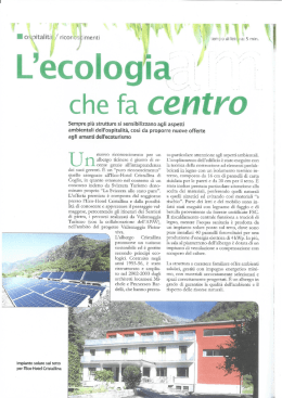 L`ecologia che fa centro - Eco