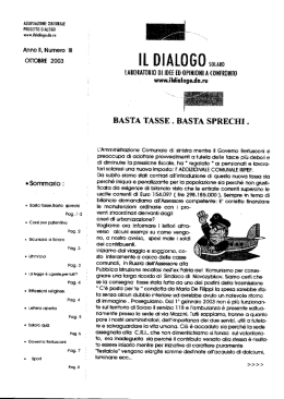 Il Dialogo n&deg;3 anno 2003 - IL DIALOGO
