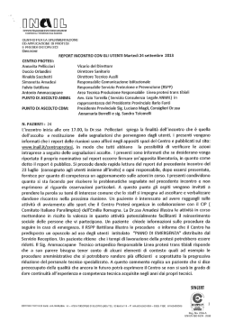 CENTRO PER if\ SPERIMENTAZIONE ED APPLICAZÌONE DI