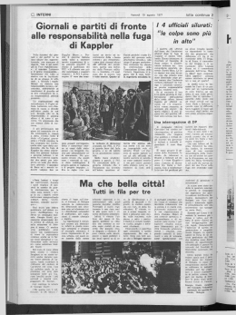 Giornali e partiti di fronte alle responsabilità nella fuga di Kappler