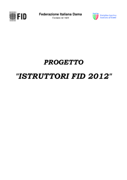 6 Progetto Istruttori FID 2011-2012