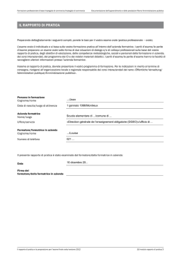 il rapporto di pratica - v-ost