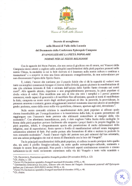 decreto vescovile - Parrocchia San Nicola di Bari