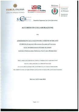 Assessorato alla Salute del Comune di Milano