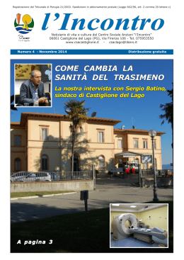 Novembre 2014 - CSA Centro Sociale Anziani "l`Incontro"