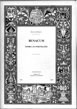 Donato Fossati, Benacum. Storia di Toscolano