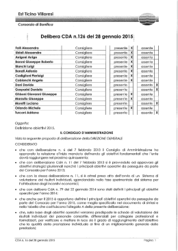 i Delibera CDA n.126 del 28 gennaio 2015