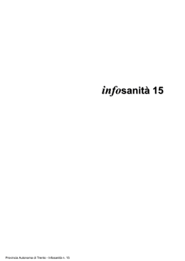 infosanit&agrave; 15 infosanit&agrave; 15