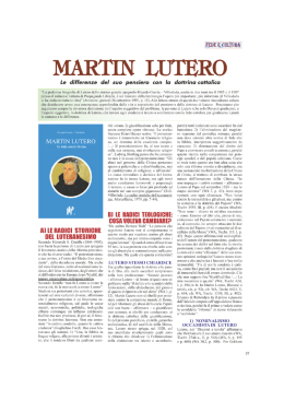martin lutero - Fede e Cultura