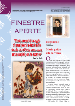 Finestre Aperte 2/2015 - Centro Beata Maria Bolognesi