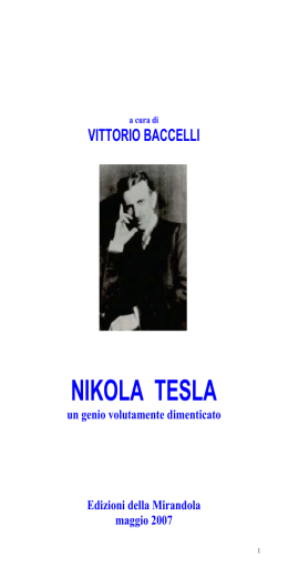Nikola Tesla - un genio volutamente dimenticato