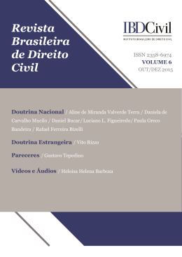 Revista Brasileira de Direito Civil - IBDCivil
