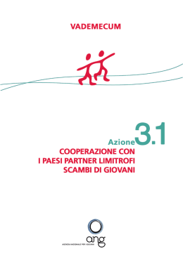 Vademecum Azione 3.1 - Agenzia Nazionale per i Giovani