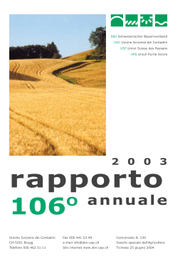 Rapporto annuale 2003 - Schweizer Bauernverband