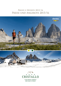 Depliant 2015/16 - Hotel Cristallo