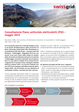 Consultazione Piano settoriale elettrodotti (PSE)