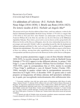 Scarica l`articolo a cura di F. Lo Conte, sulle lettere inedite di B. G.
