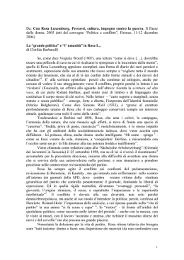 La &ldquo;grande politica&rdquo; e &ldquo;l`umanit&agrave;&rdquo; in Rosa L.