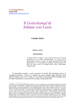 Il Gotteskampf di Johann von Leers