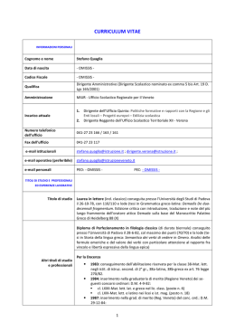 CV QUAGLIA pdf - Ufficio Scolastico Regionale per il Veneto