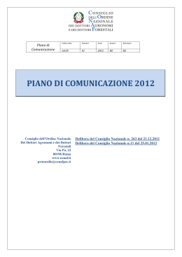 Piano di comunicazione 2012