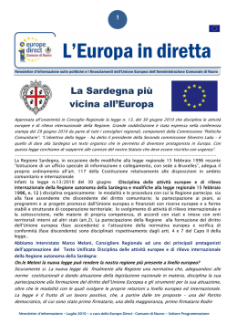 Newsletter di Luglio 2010 (pdf - 676Kb)