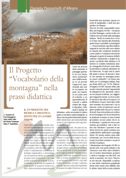 Il Progetto &ldquo;Vocabolario della montagna&rdquo; nella prassi didattica