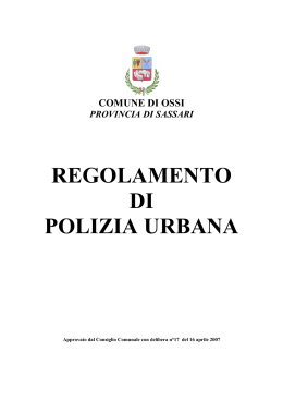 regolamento polizia urbana