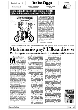 Matrimonio gay. L`Ikea dice si - Forum delle Associazioni Familiari