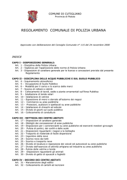 Regolamento di Polizia Urbana