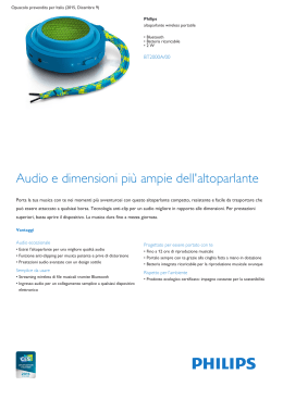 Product Leaflet: Altoparlante wireless portatile Bluetooth