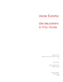 unione europea: una bibliografia di titoli italiani