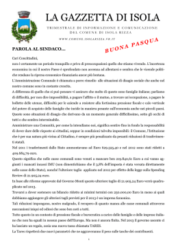 la gazzetta di isola - Comune di Isola Rizza