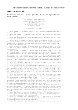 Decreto 24 luglio 2002 - Ministero dell`Ambiente