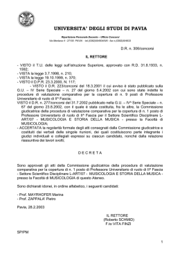 universita` degli studi di pavia - Universit&agrave; degli Studi di Pavia