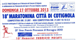 locandina 18&deg; Maratonina Citt&agrave; di Cotignola