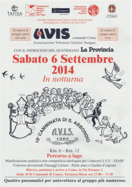 volantino - Podismo Lombardo