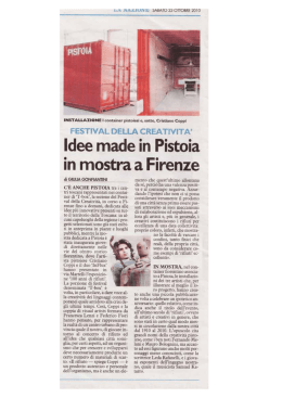 Idee made in Pistoia