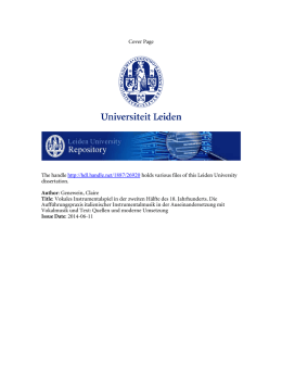 Cover Page The handle http://hdl.handle.net/1887/26920 holds
