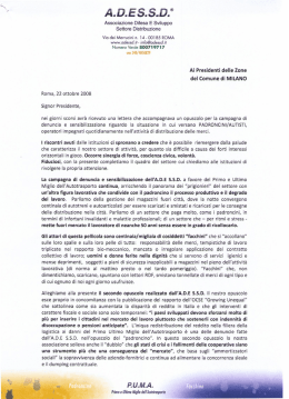 Ai Presidenti delle Zone del Comune di Milano