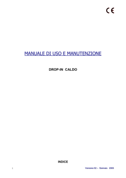 manuale d`uso drop-in caldo