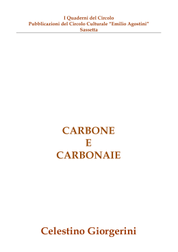 Carbone e Carbonaie - Comune di Sassetta