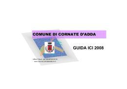 Guida ICI 2008 - Comune di Cornate d`Adda
