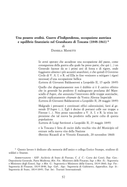 D. Manetti - Dipartimento di Analisi dei processi economico