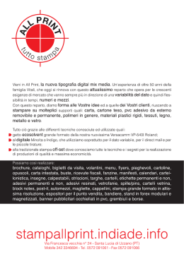 Vieni in All Print, la nuova tipografia digital mix media. Un