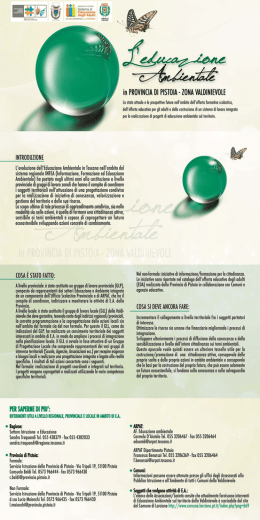 INTRODUZIONE - Aree Umide della Toscana Settentrionale