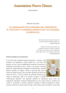 Il trattato “l`amicizia spirituale”