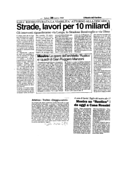 Strade, lavori per 10 miliardi 5 - Rassegna Stampa