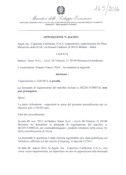 Decisione n. 145/2014 - Ufficio Italiano Brevetti e Marchi